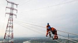 南荊長(cháng)特高壓工程施工忙