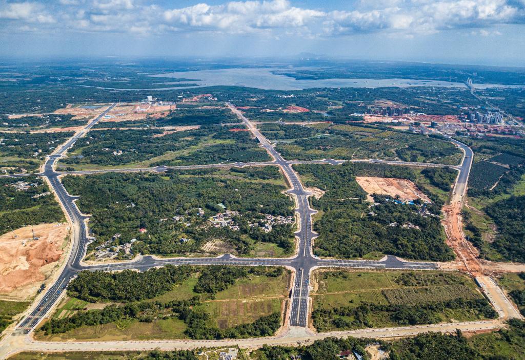 文昌國際航天城4條新建主干道功能性通車(chē)