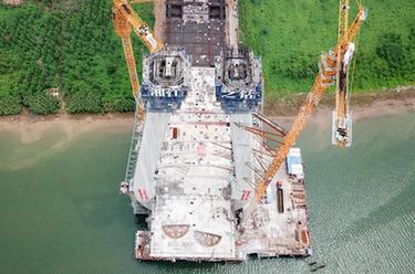 香爐洲大橋建設有序推進(jìn)