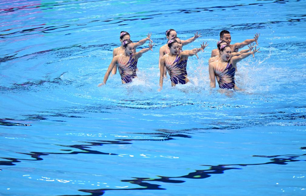 花樣游泳&mdash;&mdash;集體技巧自選：中國奪冠
