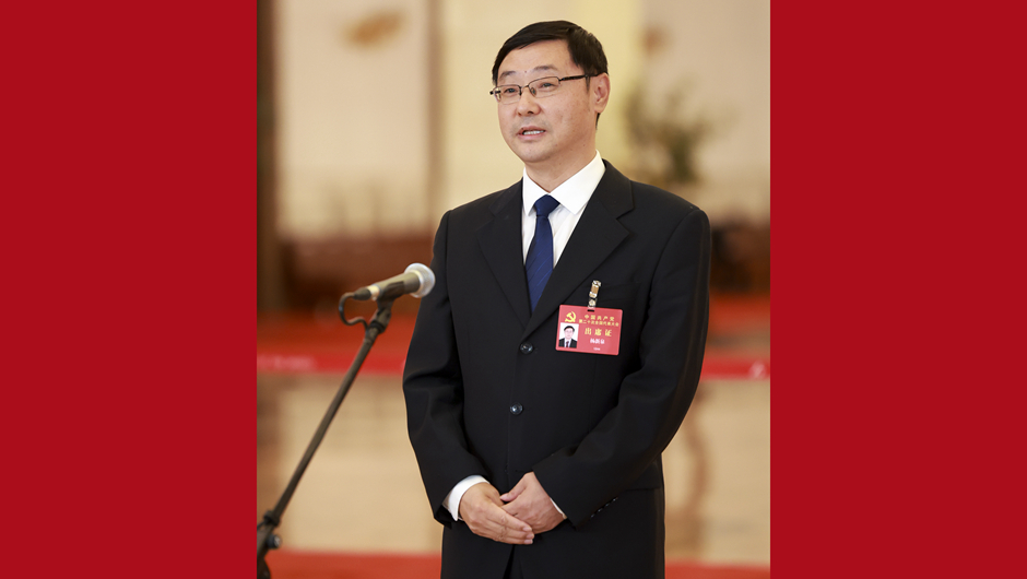 楊新泉代表接受采訪(fǎng)