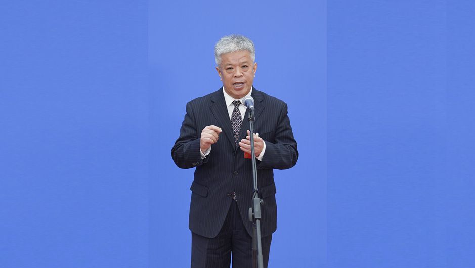 全國人大代表楊朝明接受媒體采訪(fǎng)