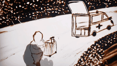 新華網(wǎng)連線(xiàn)｜&ldquo;閉關(guān)&rdquo;9天創(chuàng  )作沙畫(huà)視頻 致敬&ldquo;最美逆行者&rdquo;